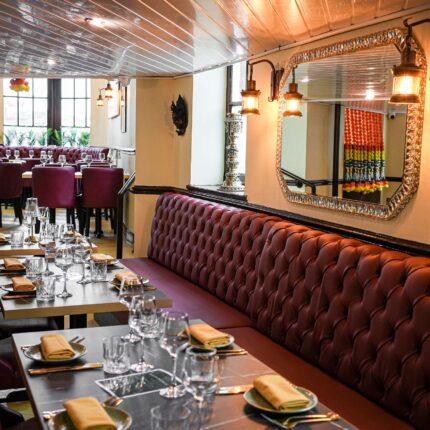 Private group dining rooms at Indian restaurant Nepalese curry house in Blackheath Village with private dining events venue space close to Lewisham near Greenwich Park