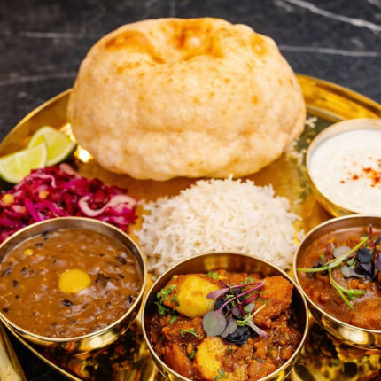 Daily set lunch menu at Panas Indian Restaurant, Blackheath Village Lewisham.