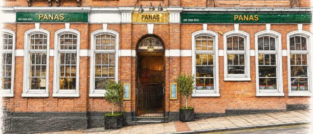 Panas drawing outside of our restaurant entrance Blackheath