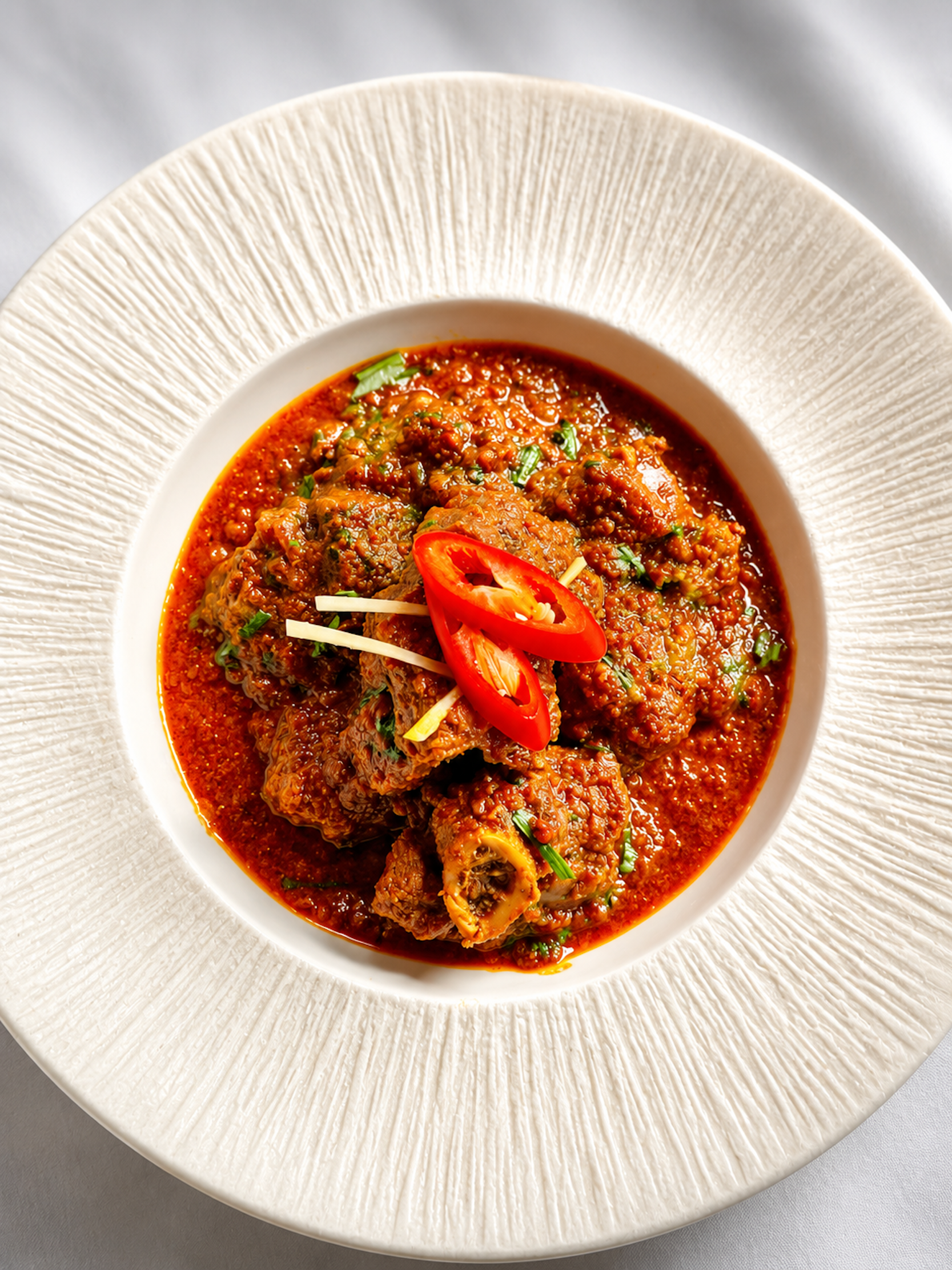 Authentic spicy Nepalese meat curry dish featured on the Panas Restaurant menu.